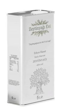 Premium Gold Zeytinyagievi Erken Hasat Soğuk Sıkım Mut Zeytinyağı Teneke Ambalaj (5 Lt)