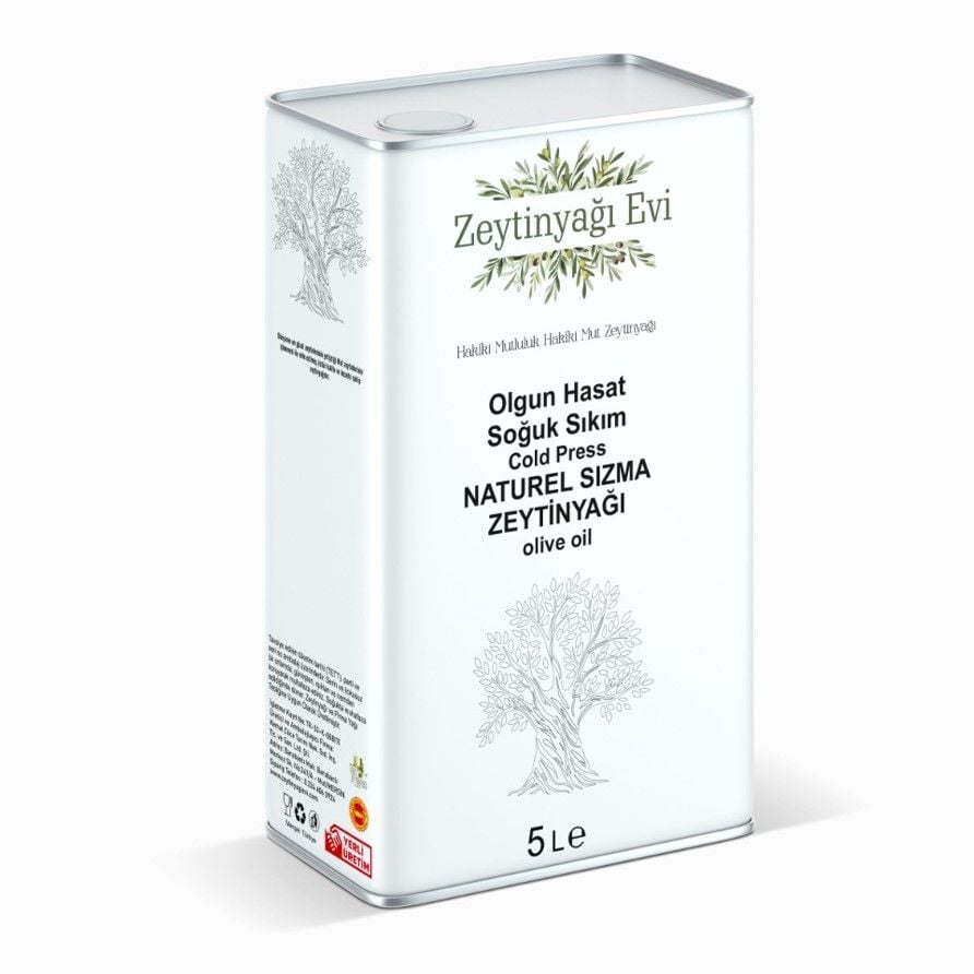 Premium Gold Olgun Hasat  Soğuk Sıkım Naturel Sızma Teneke Ambalaj (5 Lt)