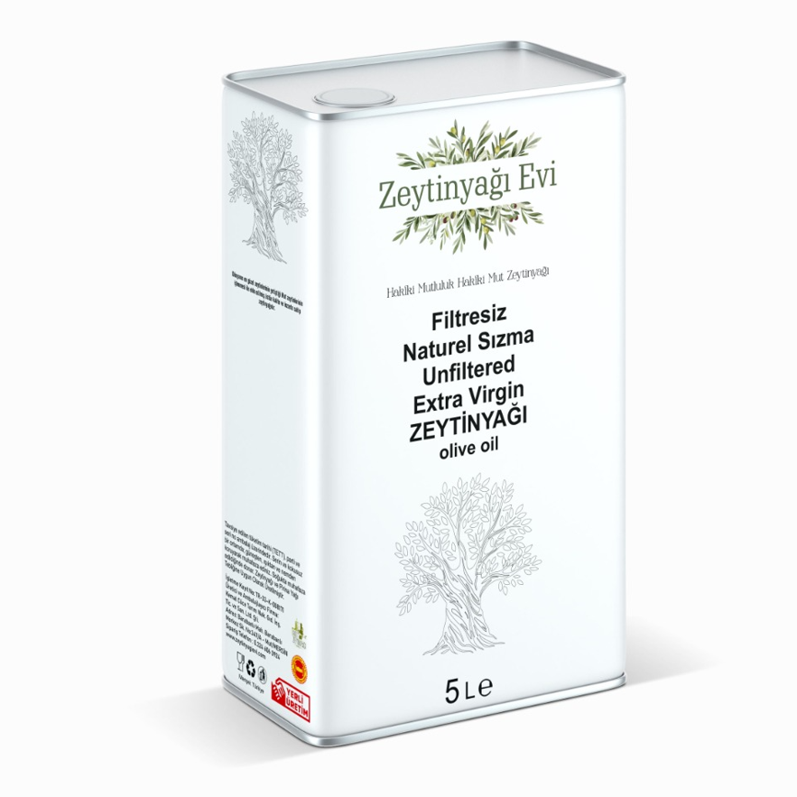 Premium Gold Filtresiz Naturel Sızma Zeytinyağı 5 Litre Teneke Ambalaj