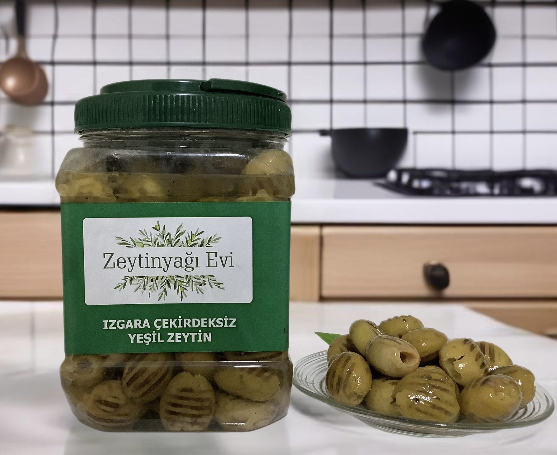 Zeytinyağlı Izgara Zeytin 900 Gram Pet Ambalaj