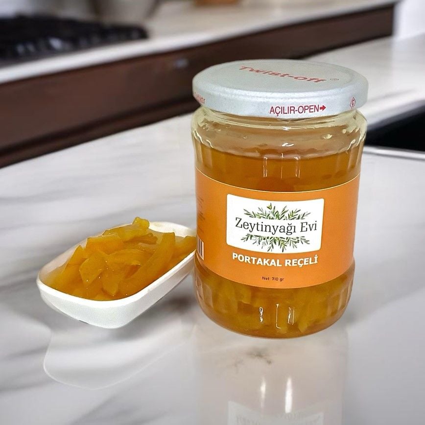 Naturel Portakal Reçeli Cam Şişe 710 Gram
