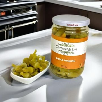 Naturel Bamya Turşusu 600 gram Cam Şişe